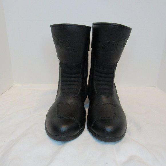 Bilt Black Leather Armor Zip Up Motorcycle Riding Boots US Size 5 NEW - Picture 4 of 9
